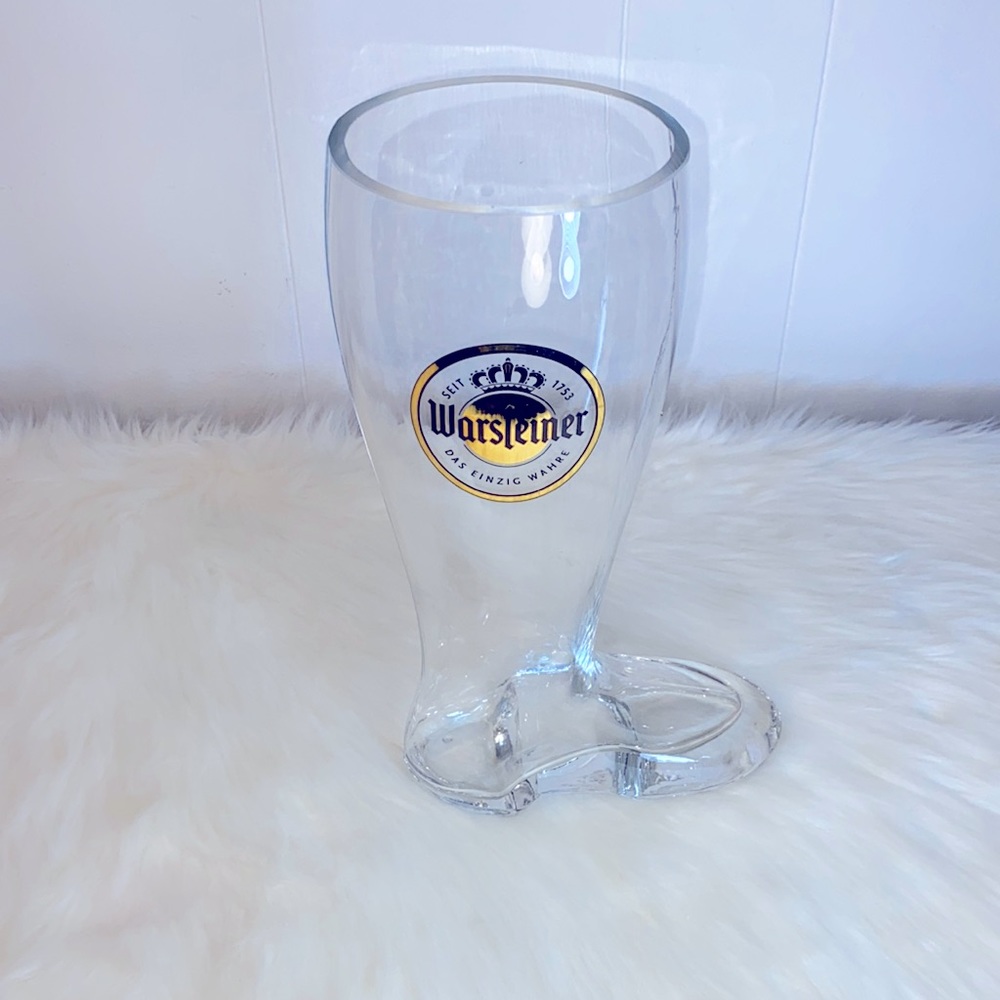 Warsteiner Das Boot 1 liter German Glass Beer Boot Mug